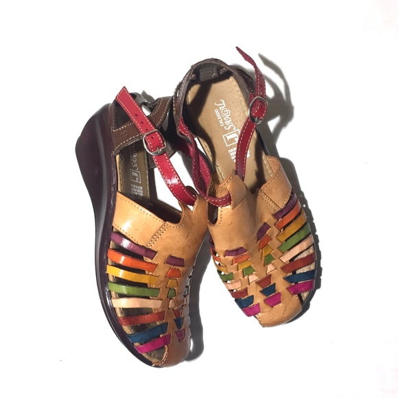multicolor huarache sandals